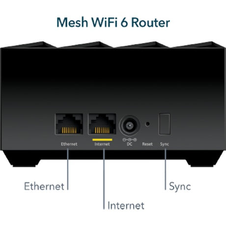 Netgear Nighthawk MK73s Mesh WiFi 6 3er-Pack Mesh-Router (schwarz, 1x Router, 2x Satelliten)