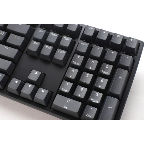 Mechanische Tastatur von Ducky Origin Phantom Black (Schwarz, US-Layout (QWERTZ), Cherry MX Brown, 100 %, Hot-Swap, PBT-Double-Shot-Tastenkappen)