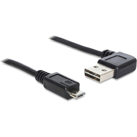 Delock USB-A 2.0 90° > Micro USB-B Kabel (schwarz, 0,5 Meter)