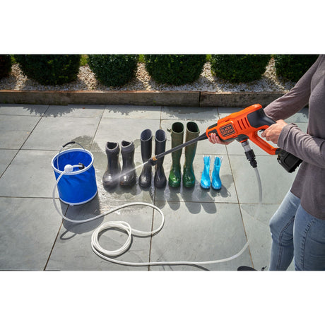 Black+Decker bcpc18d1 18V 24bar Hochdruckreiniger – inklusive 1x2,0 Ah Akku – bcpc18d1-qw