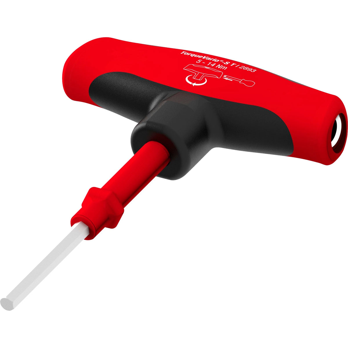 Wiha Drehmomentschraubendreher-Set mit Kreuzgriff Torquevario-s t (schwarz rot, 5-14 Nm, 12-teilig, inkl. Box)