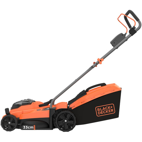 Black+Decker BCMW3318L2-QW 2x 18V Rasenmäher (orange schwarz, 2x 18V 2,5Ah Akku und Ladegerät im Lieferumfang enthalten)