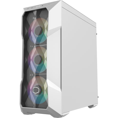 Cooler Master Masterbox TD500 Mesh V2 Midi-Tower-Gehäuse (Weiß | 2x USB-A | 1x USB-C | RGB | Gehärtetes Glas)