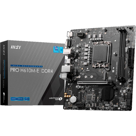 MSI Pro H610M-E DDR4 Sockel 1700 Mainboard (schwarz, GB-LAN, Sound, µATX)