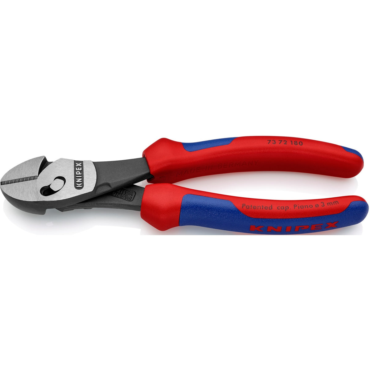Knipex Twinforce Seitenschneider 7372180 Schneidzange (rot blau)