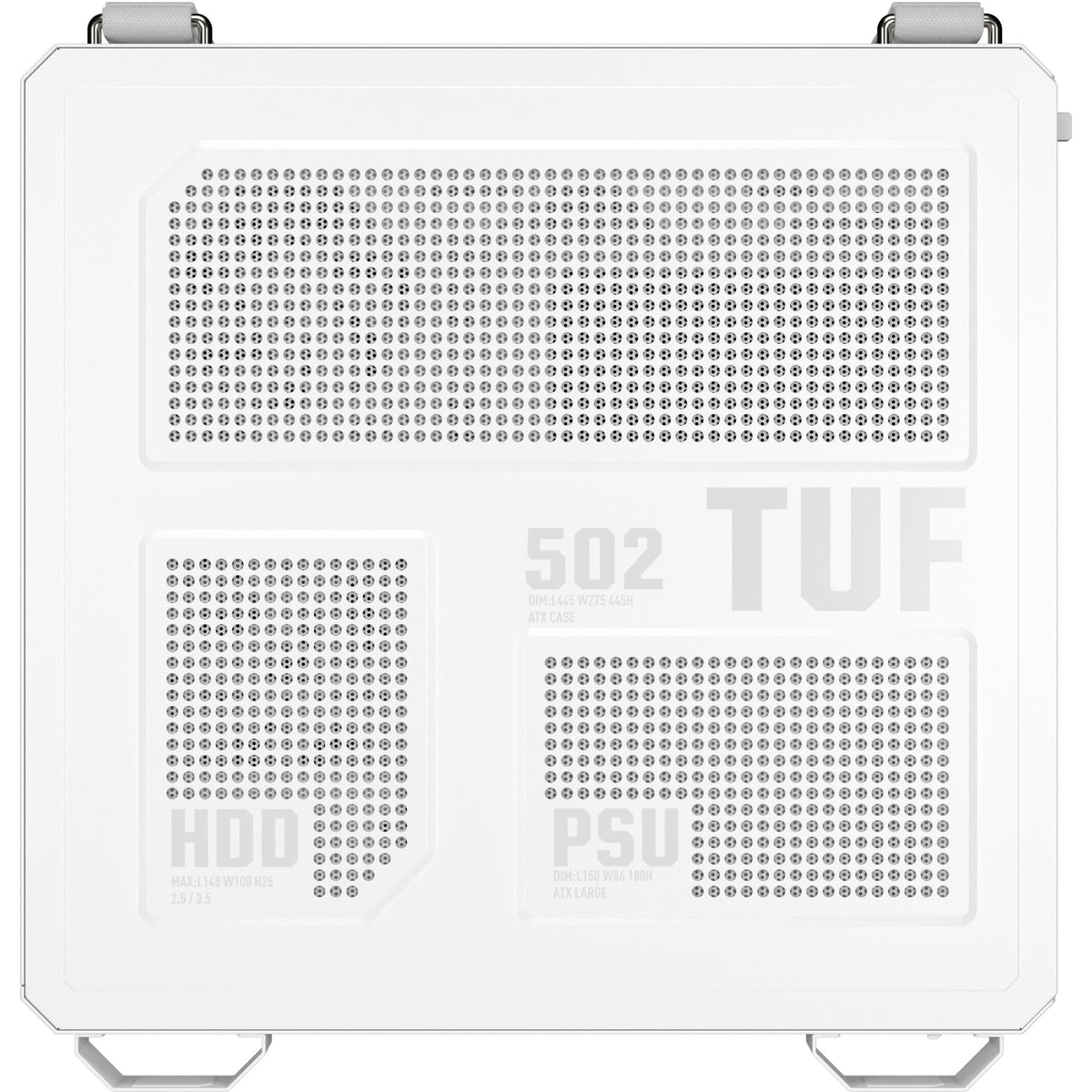 Asus TUF Gaming GT502 Horizon ArGB Midi-Tower-Gehäuse (weiß | 3x USB-A | 1x USB-C | gehärtetes Glas)