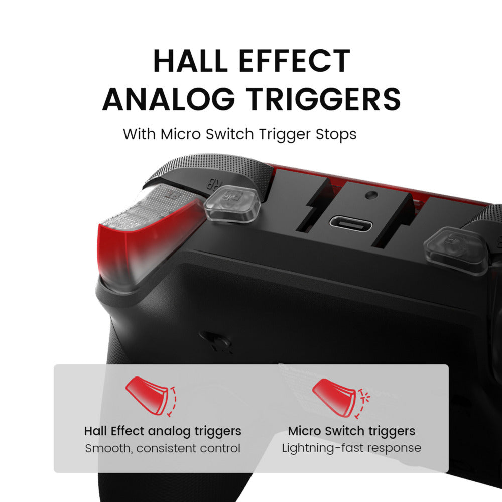 Gamesir G7 Pro Tri-Mode – Shadow Ember Gamepad (schwarz dunkelrot, Xbox Series X|s, Xbox One, PC, Android, Steam)