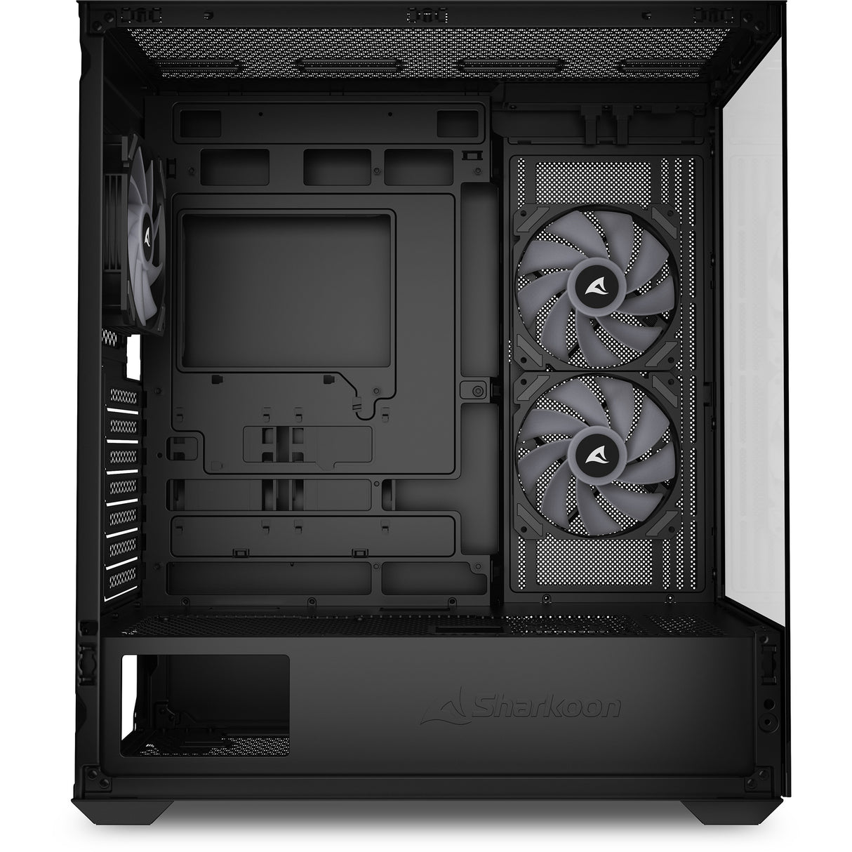Sharkoon sk6 argb Midi-Tower-Gehäuse (schwarz | 2x USB-A | RGB | gehärtetes Glas)