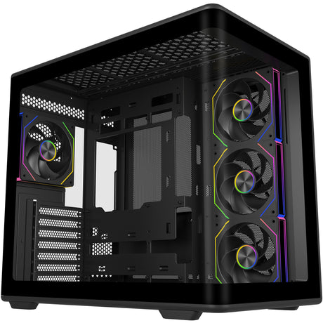 Cooler Master Elite 600 ARGB Midi Tower Gehäuse (schwarz | 2x USB-A | 1x USB-C | RGB | gehärtetes Glas)