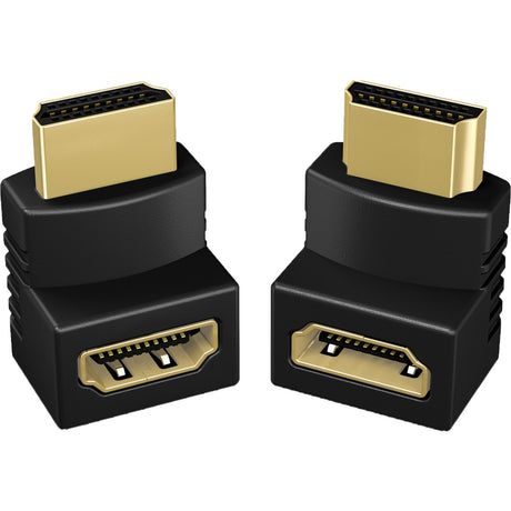 Icy Box 2x HDMI-Eckadapter (schwarz, ib-cb009-1)