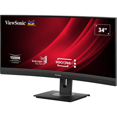 Viewsonic UwQHD Curved Docking Monitor VG3456C 34 Ultrawide (Schwarz (matt), 2x HDMI, 1x Display Port, USB-A, USB-B, USB-C, LAN, Audio)