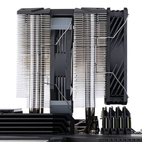 Silverstone SST-HYD140-ARGB CPU-Kühler (4-Pin-PWM-Lüfteranschluss, 4-1 Pin ARGB (5V LED))