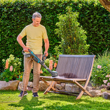 Gardena Aquabrush-Aufsatz mit Scheibenbürste, für die Aquabrush Cordless Multi-Cleaner Waschbürste (Grau-Türkis, 14846-20)