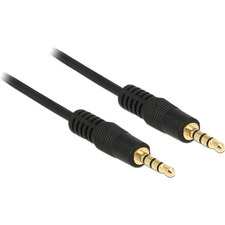 Delock 3,5 mm Stecker > 3,5 mm Stecker Kabel (schwarz, 0,5 Meter)