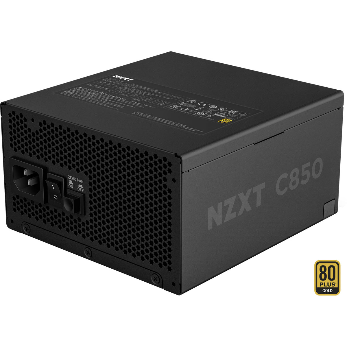 Nzxt C850 Gold ATX 3.1 modulares 850-Watt-Netzteil (schwarz, 1x 12V-2x6, 3x PCIe)