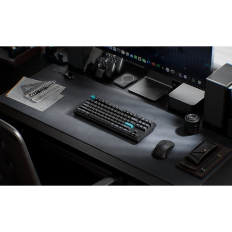 Keychron Q3 Ultra-M3 8K kabellose, benutzerdefinierte mechanische Tastatur (Schwarz, US-Layout (QWERTY), Seidenpombraun, 80 % (TKL), RGB, Hot-Swap, 8K, 2,4 GHz | Bluetooth 5.2 | USB-C)