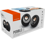 Creative Pebble V3 PC-Lautsprecher (schwarz, Bluetooth, USB-C, Aux)