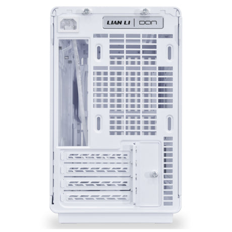 Lian li a3-matx weiß (Wood Edition) Midi-Tower-Gehäuse (weiße Holzfarbe | 2x USB-A | 1x USB-C | gehärtetes Glas)