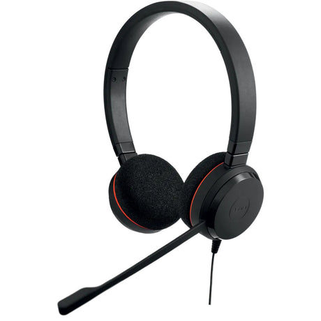 Jabra Evolve 20, ms On-Ear-Headset (schwarz, USB-C, USB-A, Stereo)