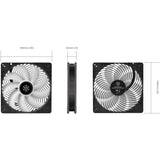 Silverstone Air Penetrator 184i ArGB Gehäuselüfter (schwarz, 180 x 180 x 32 mm, PWM)