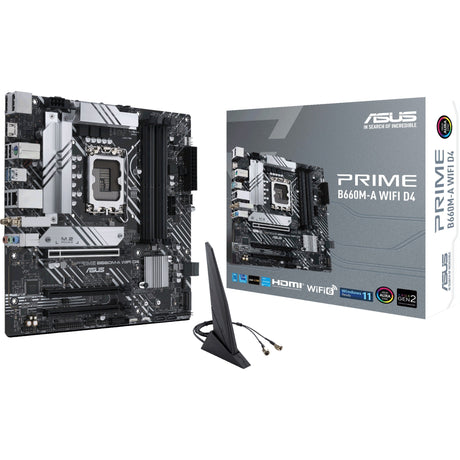 Asus prime b660m-a wifi d4 socket 1700 moederbord (raid, gb-lan, wlan, bt, sound, µatx)