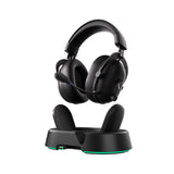 Mchose v9 turbo+ magnetic wireless over-ear gaming headset (zwart, nintendo switch, playstation 4, playstation 5, mobiel, pc, 2.4g bluetooth usb)