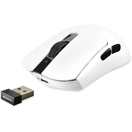 Sharkoon Fireglider One Gaming-Maus (weiß, 400 – 12.000 dpi, 2,4 GHz USB)