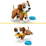 Lego® Creator 3in1 süße Tiere: Verspielter Welpe – Tierset – in ein Eichhörnchen oder eine Ente verwandeln – 31382