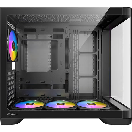 Antec C5 Curve Argb Midi-Tower-Gehäuse (schwarz | 2x USB-A | 1x USB-C | gehärtetes Glas)