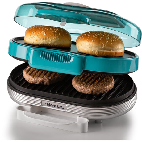 Ariete Party Time Hamburger Maker 0205 01 elektrische Grillplatte (hellblau weiß)