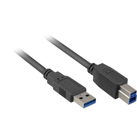 Sharkoon USB-A 3.0 > USB-B Kabel (schwarz, 1 Meter)