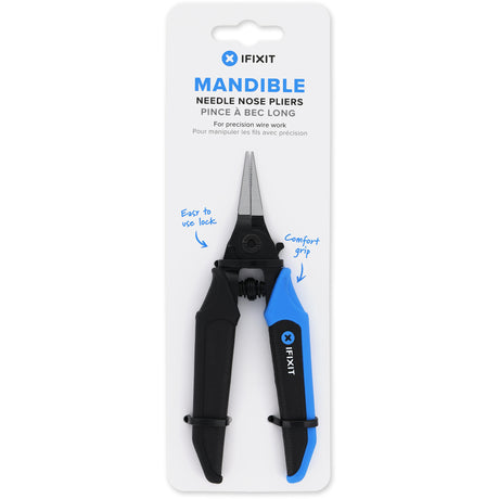 Ifixit Unterkiefer-Spitzzange Greifzange (schwarz blau)