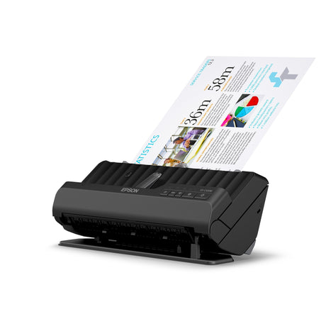 Epson ES-C320W kompakter A4-Dokumentenscanner mit WLAN-Konnektivität und U-Path (Schwarz, A4, A5, A6, B5)