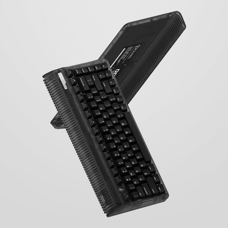 Iqunix OG80 Dark Side kabellose mechanische Tastatur (schwarz, US-Layout (QWERTZ), Gateron-Rot, 80 % (TKL), RGB-LEDs, Hot-Swap-fähig, PBT, 2,4 GHz | Bluetooth 5.1 | USB-C)