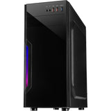 Inter-Tech B-42 RGB Midi-Tower-Gehäuse (schwarz | 3x USB-A | RGB | Fenster)