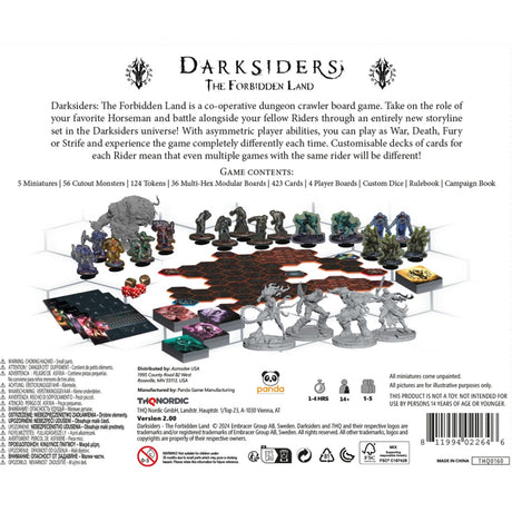 Europäisches Spielernetzwerk Darksiders: Das verbotene Land Brettspiel (englisch, 1 – 5 Spieler, 30 – 60 Minuten, ab 16 Jahren)
