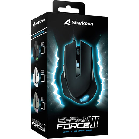 Sharkoon Shark Force II Gaming-Maus (Schwarz, 400 - 4200 dpi, mehrfarbige LEDs)