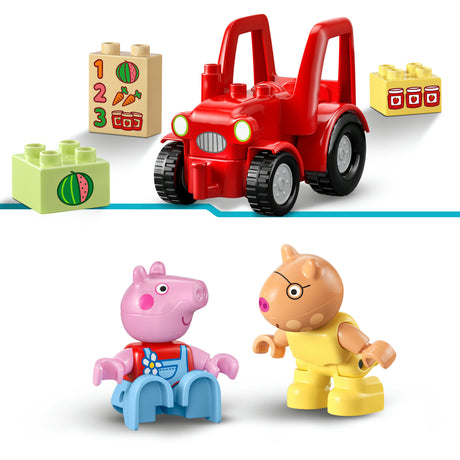 Lego Duplo Peppa Wutz Traktor und Marktstand, Tierspielzeug für Kleinkinder – 10468