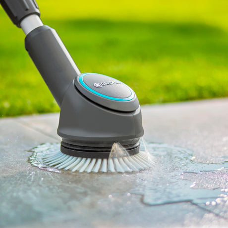 Gardena Aquabrush-Aufsatz mit Scheibenbürste, für die Aquabrush Cordless Multi-Cleaner Waschbürste (Grau-Türkis, 14846-20)
