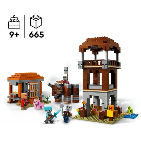 Lego Minecraft Der Plünderer-Außenposten- und Zerstörer-Bausatz – 21278