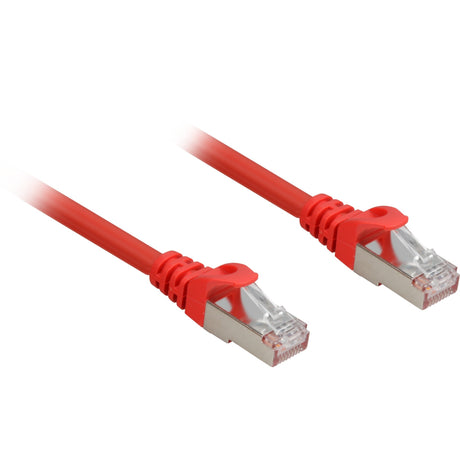 Sharkoon Patchkabel SFTP, RJ-45 mit Cat.6a (rot, 0,25 Meter, halogenfrei)