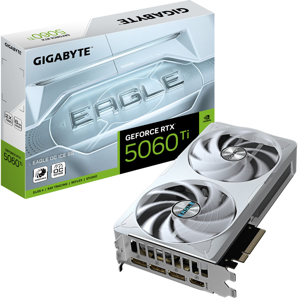 Gigabyte GeForce RTX 5060 Ti Eagle OC Ice 8G Grafikkarte (3x Display Port, 1x HDMI)