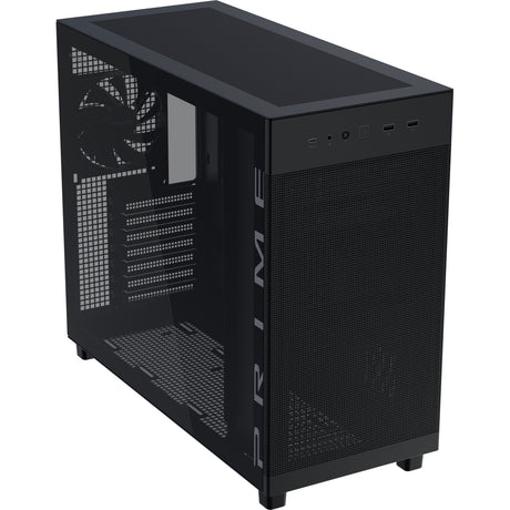 Asus Prime Ap303 - Midi-Tower-Gehäuse mit gehärteter Glasscheibe (Schwarz | 2x USB-A | 1x USB-C | gehärtetes Glas)