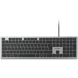 Kensington KB515 EQ USB-C USB-A kabelgebundene Tastatur (grau, US-internationales Layout (QWERTY), Scherenschalter, 100 %)