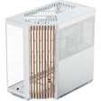 Apnx v1-w-wt-v1 Midi-Tower-Gehäuse (weiße Holzfarbe | 2x USB-A | 1x USB-C | Fenster)