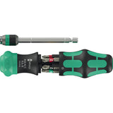Wera kraftform kompakt 20 ra-r, 6‑delig bitset (zwart groen)