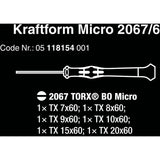 Wera 2067 6 Elektronik Torx Bo Schraubendreher Set + r