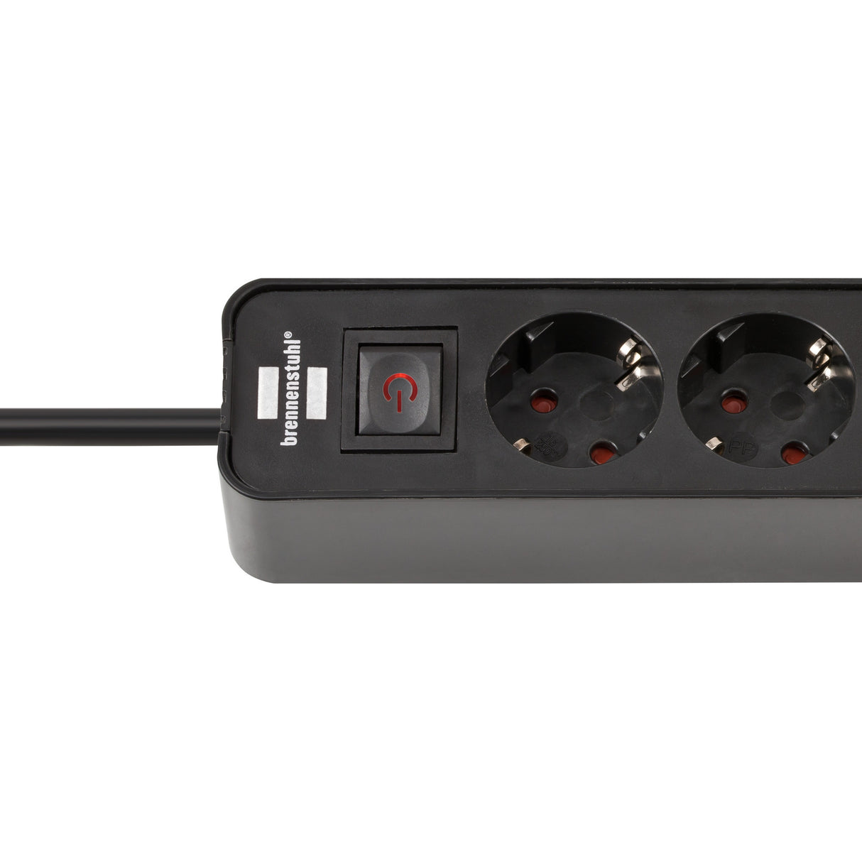 Brennerstuhl ecolor Steckdosenleiste mit 2 USB-C Ladebuchsen | 4 Steckdosen | schwarz | 1,5m h05vv-f 3g1,5 - 1153240106
