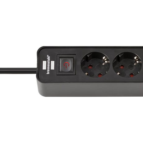 Brennerstuhl ecolor Steckdosenleiste mit 2 USB-C Ladebuchsen | 4 Steckdosen | schwarz | 1,5m h05vv-f 3g1,5 - 1153240106