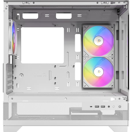 Antec cx500m argb Mini-Tower-Gehäuse (weiß | 2x USB-A | 1x USB-C | gehärtetes Glas)